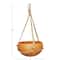 Hello Honey® 9.5" Terra Cotta Hanging Stoneware Planter with Cotton Hanger